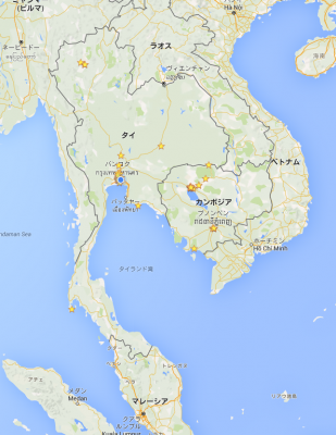 タイ国地図